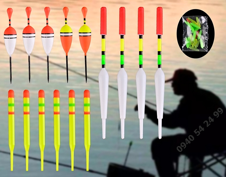 RYBOLOV - sada plavákov 15ks - 8