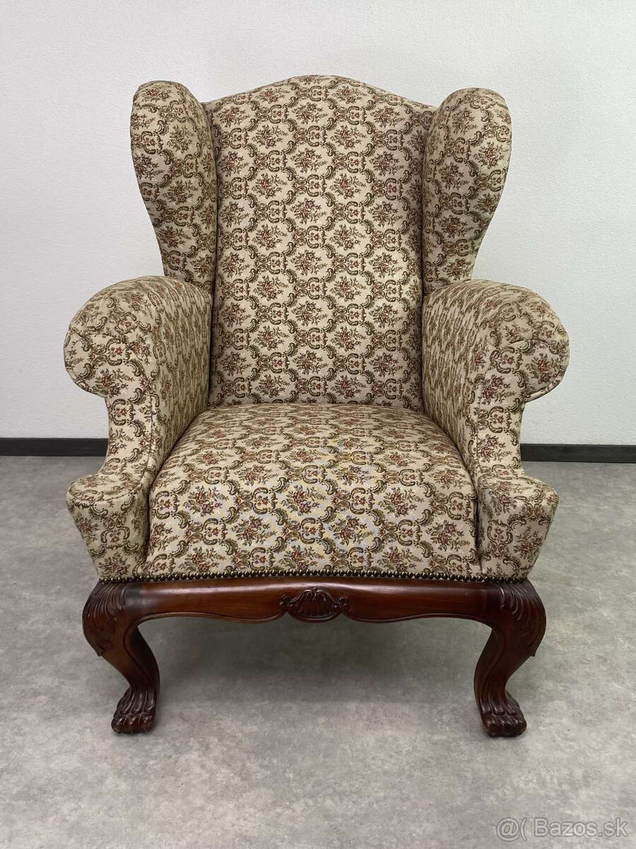 veľká starožitná pohovka s levími labami - 8