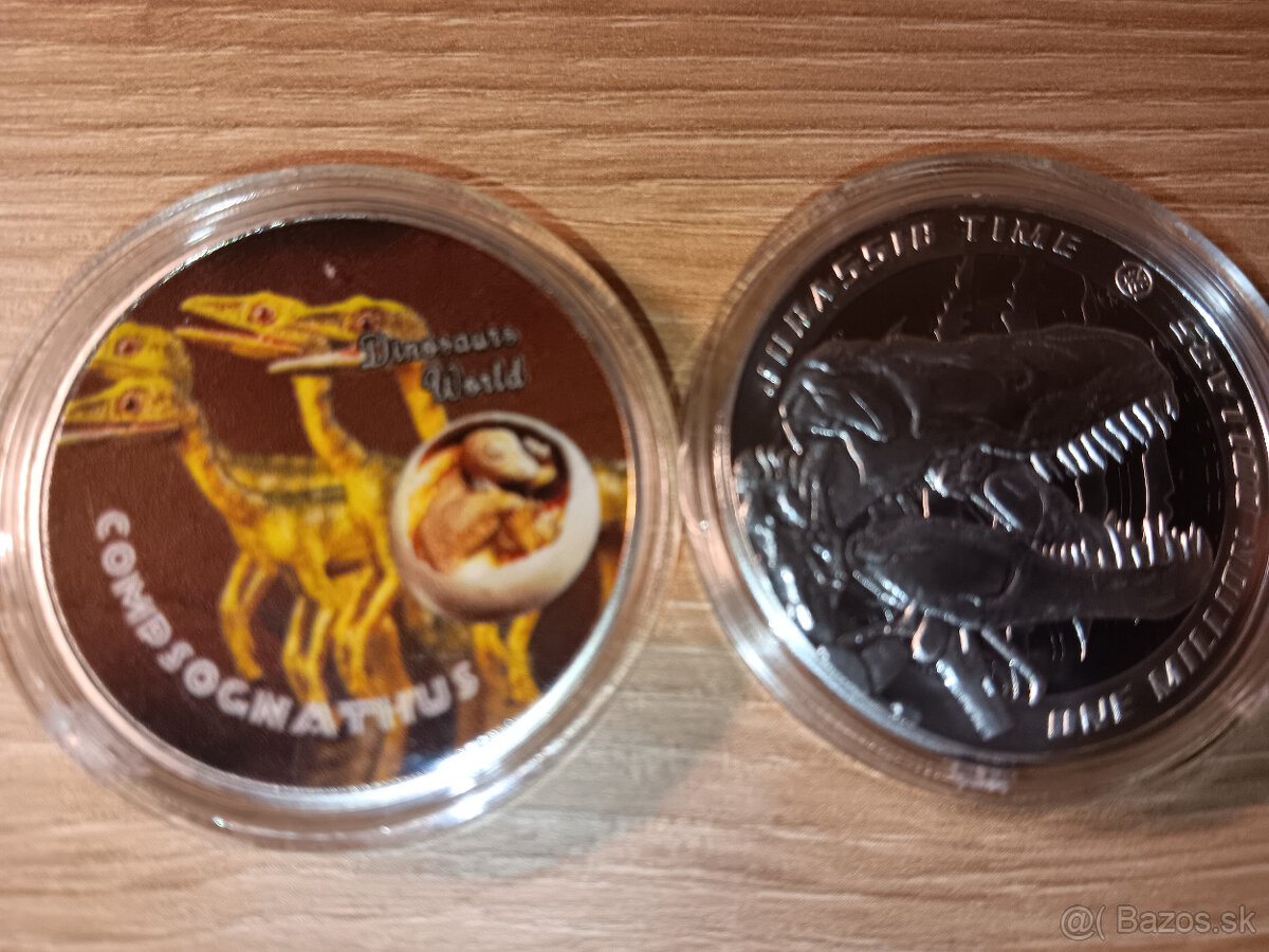 postriebrene pamätne mince DINOSARY 2 - 8