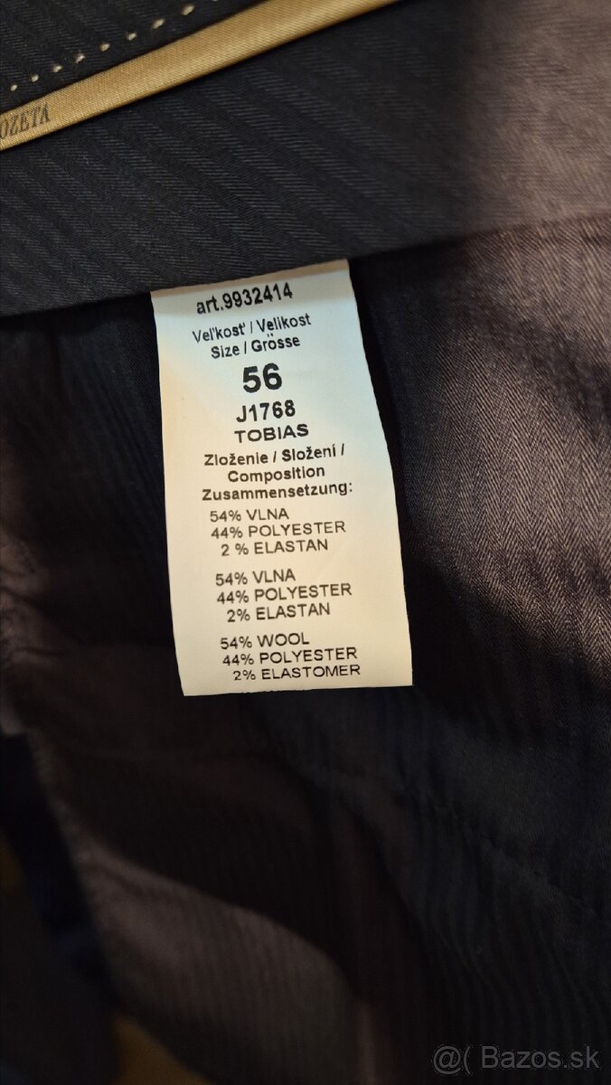 Pánsky oblek OZETA tmavomodrý. veľkosť 56 - NOVÝ, NEPOUŽITÝ - 8