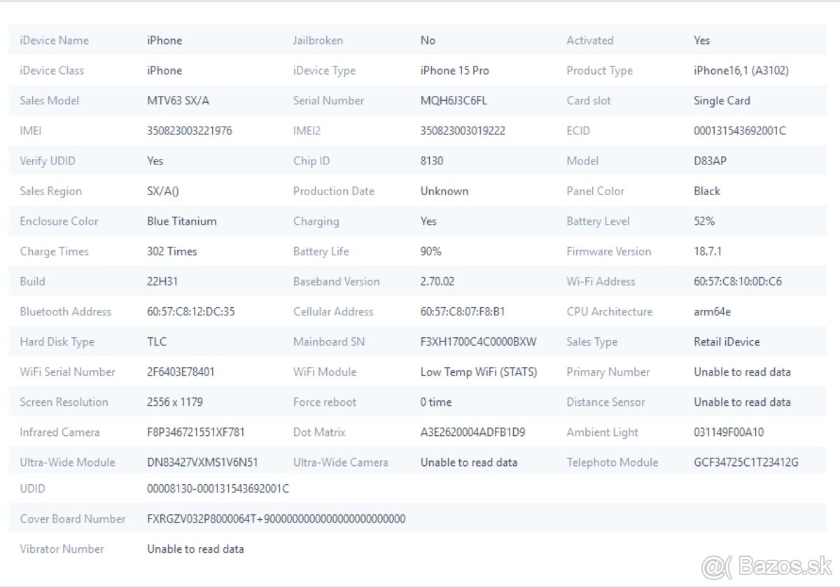 🎄iPhone 15 Pro - 256GB , 90% , TOP stav - 8