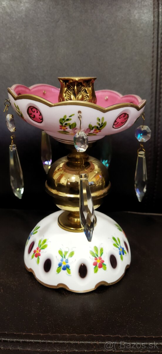 Přejímané sklo - vázy a svícny - 8