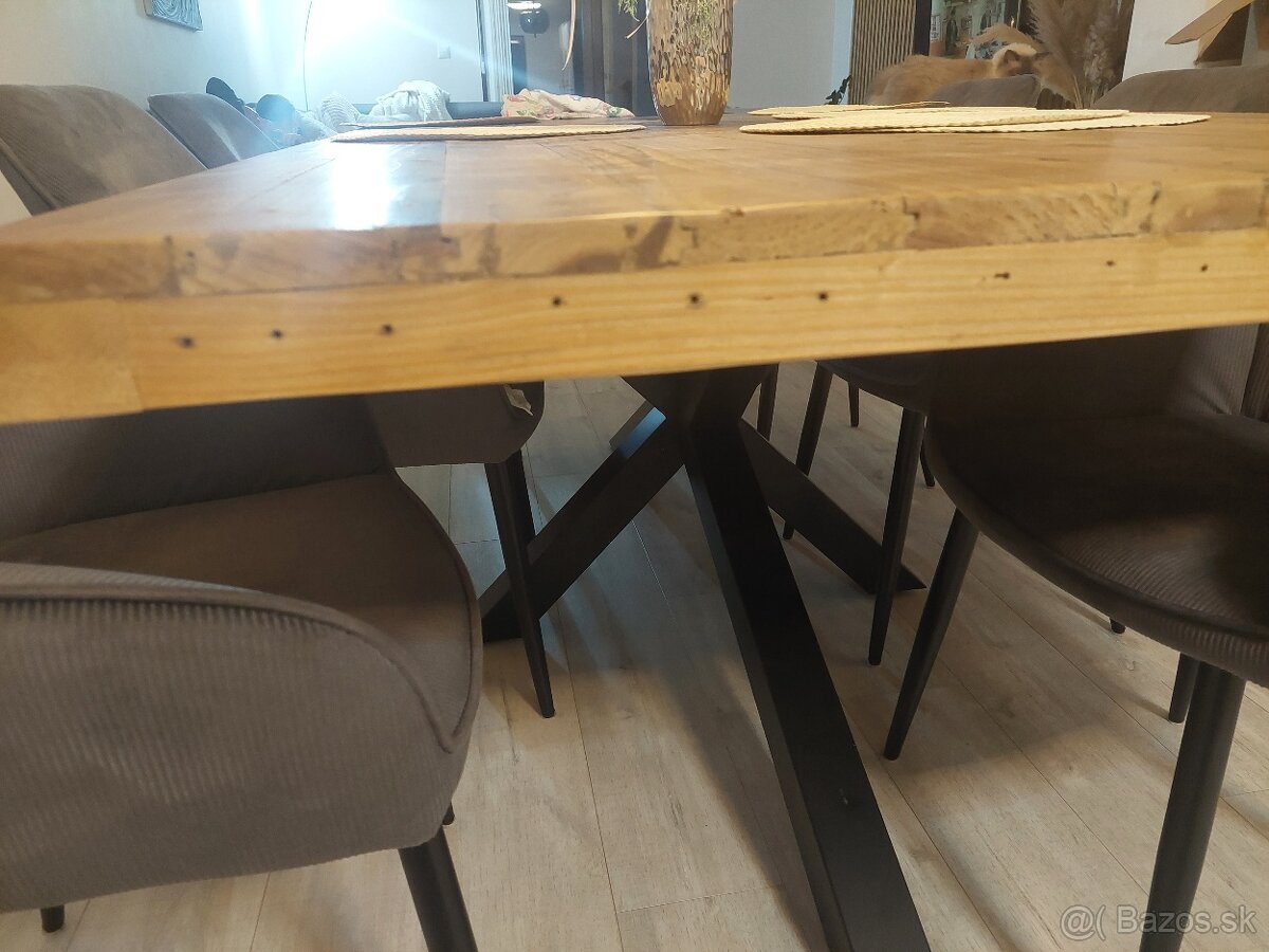 Masívny jedálenský stôl Galaxie 200cm borovica 60mm real fot - 8