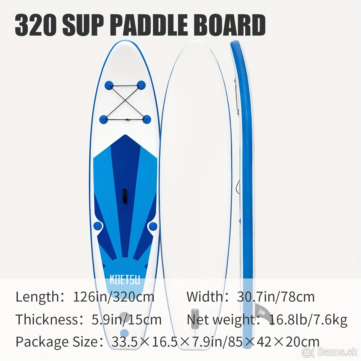 Nový 320 cm paddleboard zn. KOETSU - 8