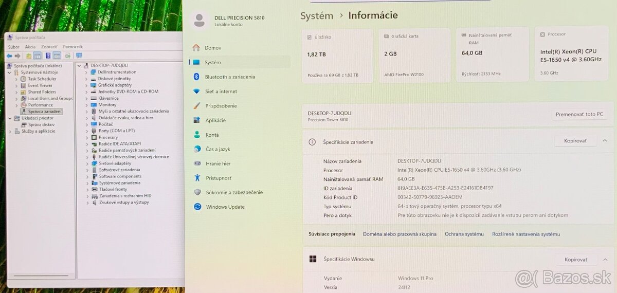 Dell precision 5810 Tower s Raidom 64GB RAM - 8