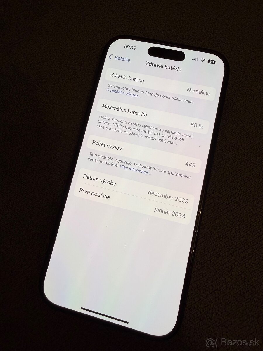 Iphone 15 Pro black titanium 128GB - 8