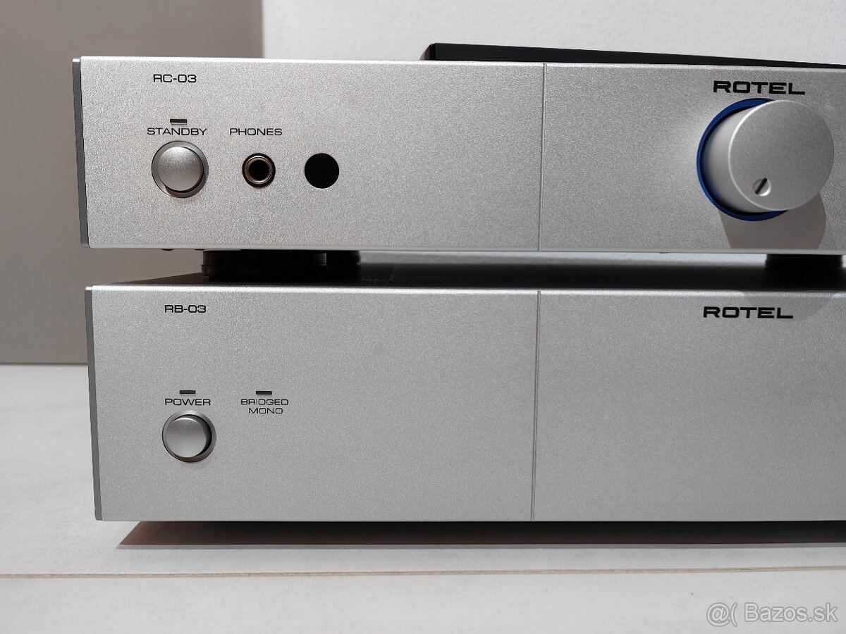 ROTEL RB03 + ROTEL RC03 pre amp + koncák - 8