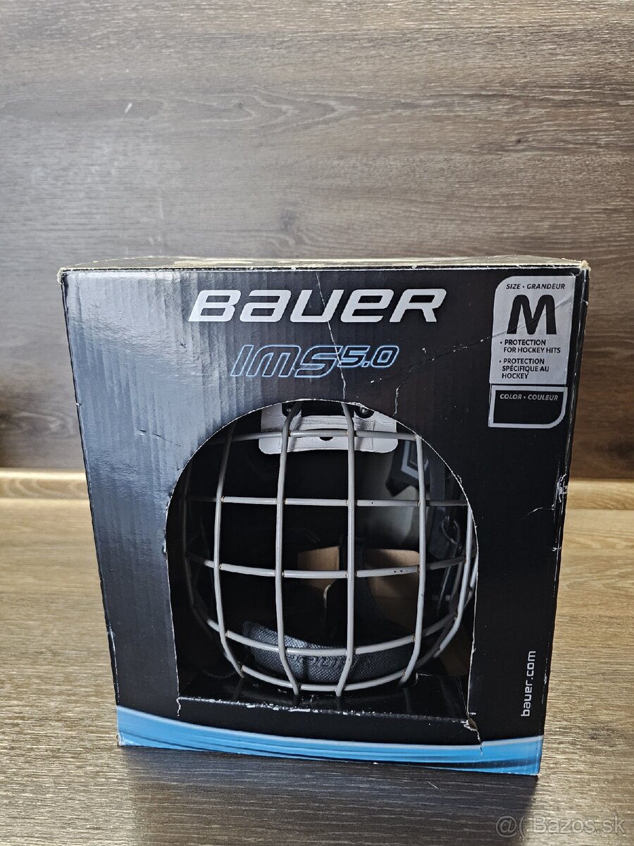 Hokejová helma BAUER, IMS 5.0, čierna, veľkosť M (s mriežkou - 8