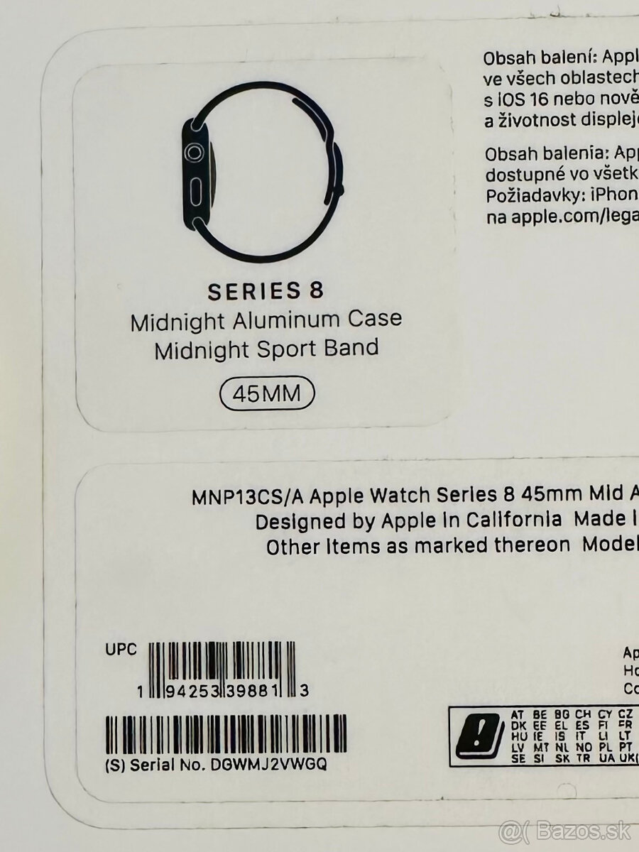  Apple Watch 8 45mm Midnight - 8