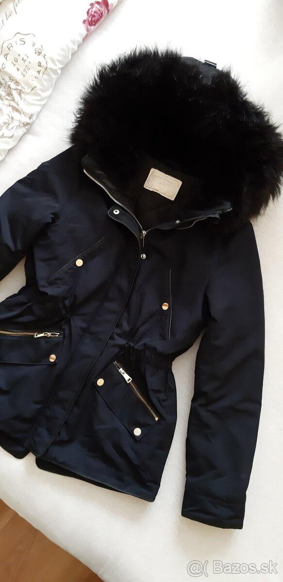 Tmavomodrá bunda Zara XS - 8