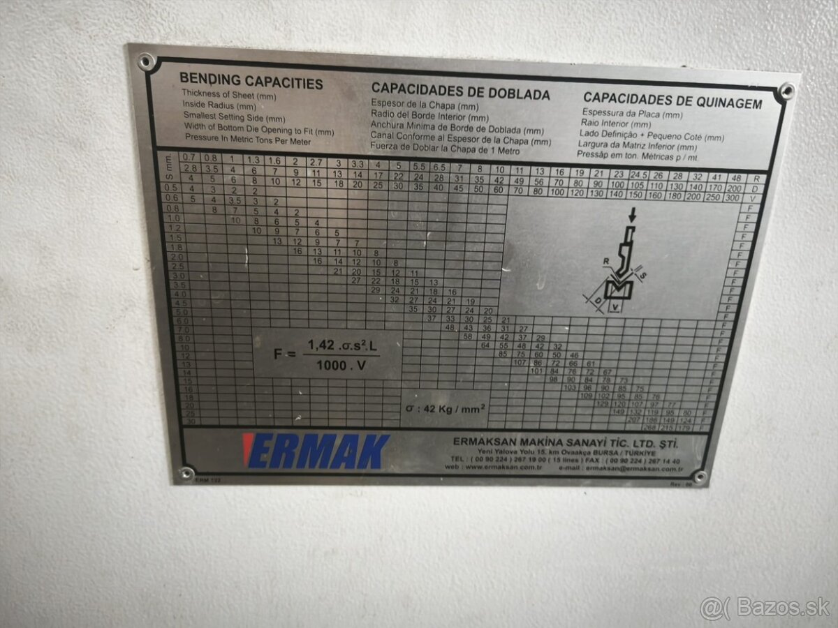 Ohraňovací lis Ermak CNC HAP 2680 (9319) - 8