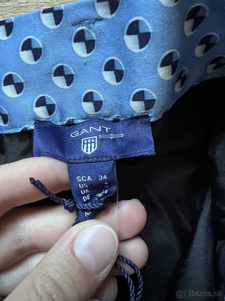 Gant modrá saténová sukňa - 8