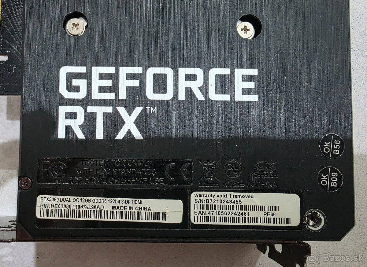 PALIT GeForce RTX 3060 Dual 12GB GDDR6 - 8