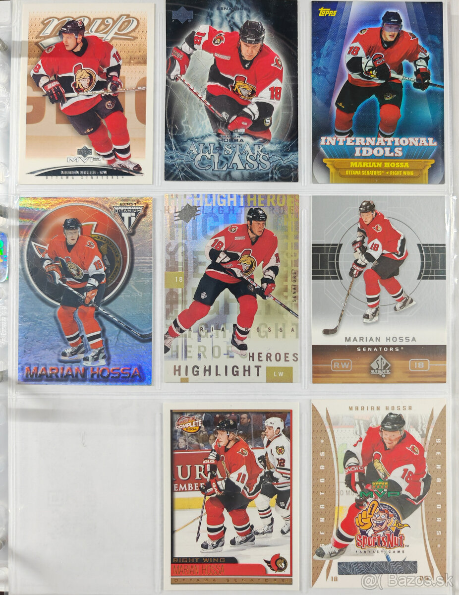 Predám hokejové kartičky Marián Hossa 2 - 8