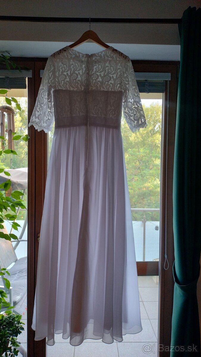 NOVÉ svadobné čipkované šaty - 8