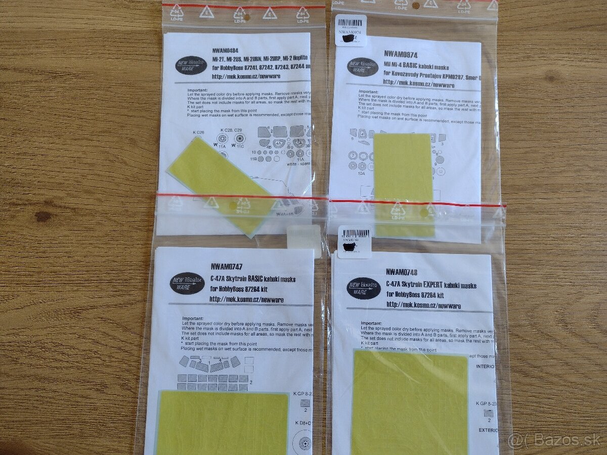 Plastikové modely 1:72 Masky - 8