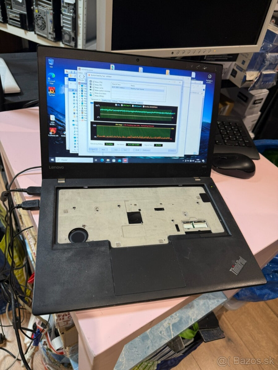 Predám nekompletný notebook Lenovo T470 na diely alebo doskl - 8