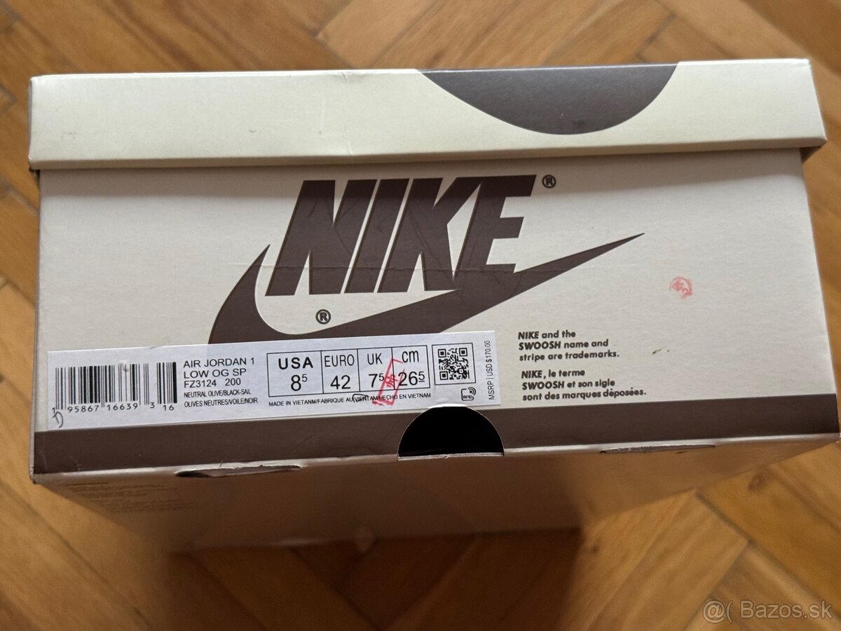 Predam Air Jordan 1 Low Golf x Travis Scott Neutral Olive - 8