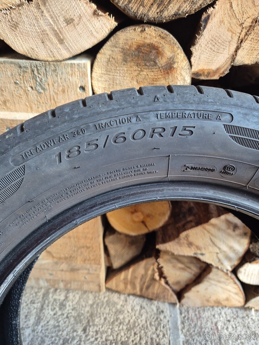 Letné pneumatiky 185/60 R15 dve sady - 8