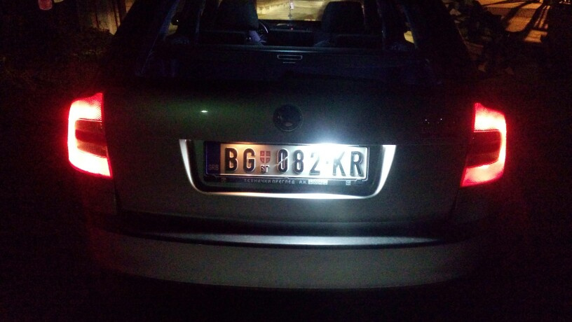 LED osvetlenie ŠPZ EČ ŠKODA Octavia 2, Škoda Roomster - 8