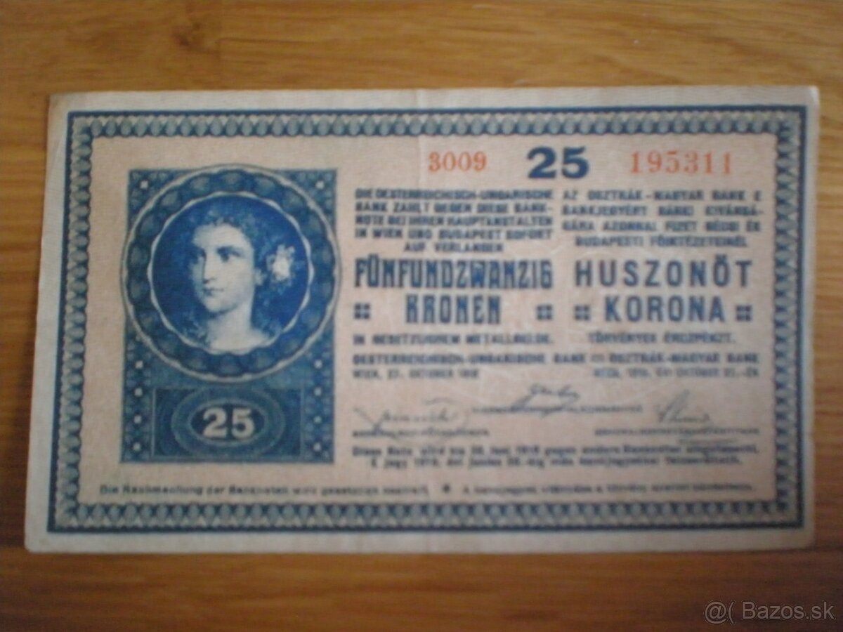 25 korún z roku 1918 - 8