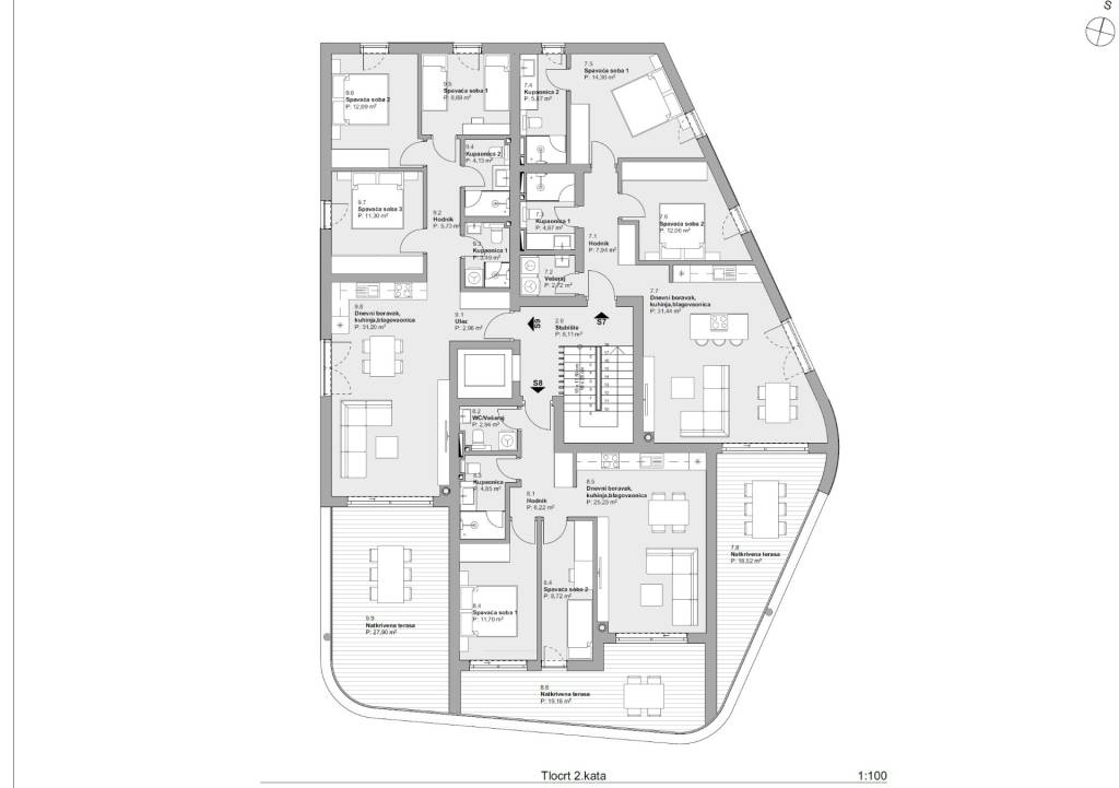 CHORVÁTSKO - Apartmány 140 m od pláže (4i) - VODICE - 8