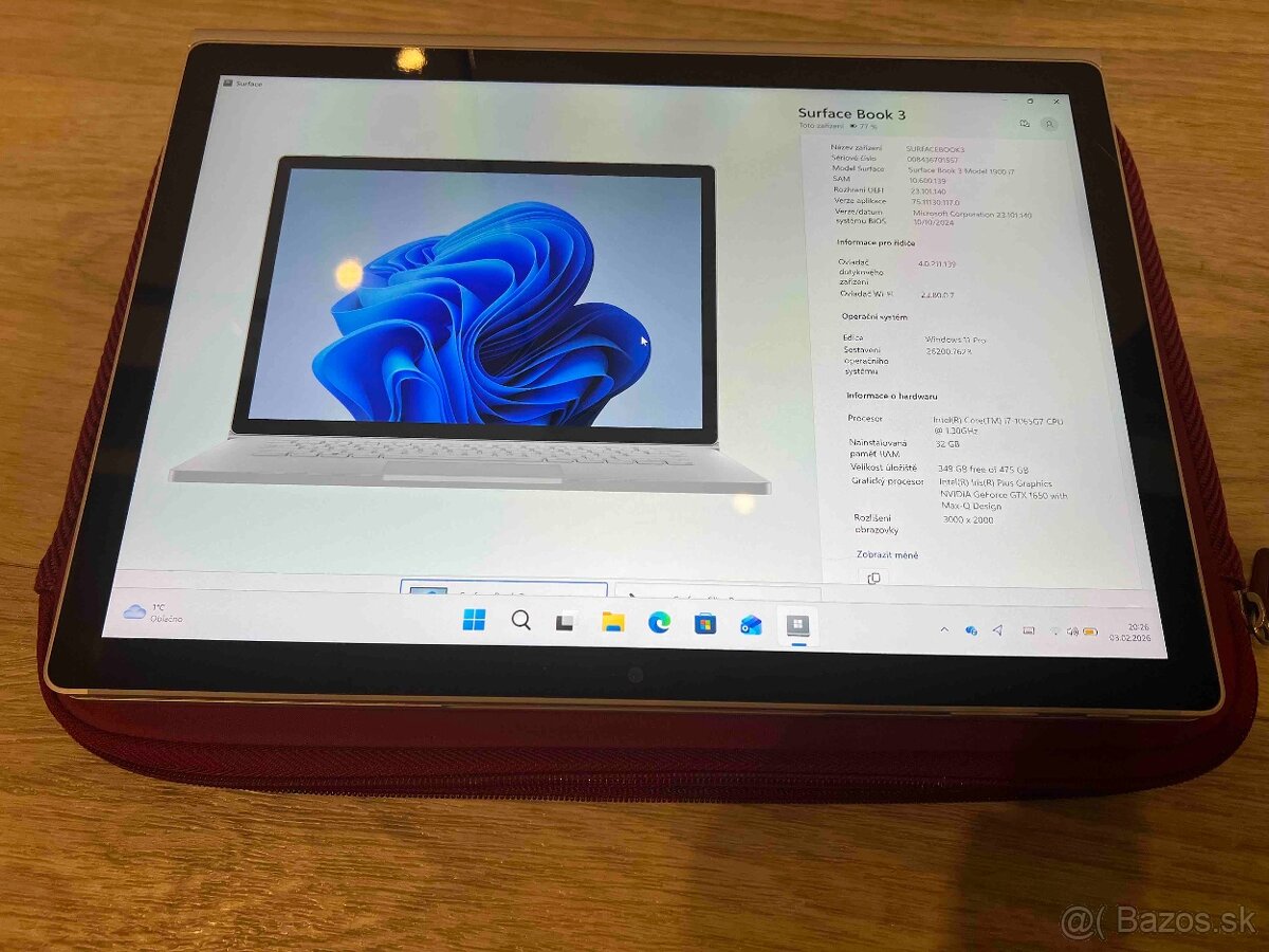 💻 Microsoft Surface Book 3 , i7 , 32 GB RAM | 512 GB SSD - 8