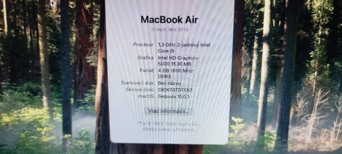 Mackbook Air 11" core i5 - 8