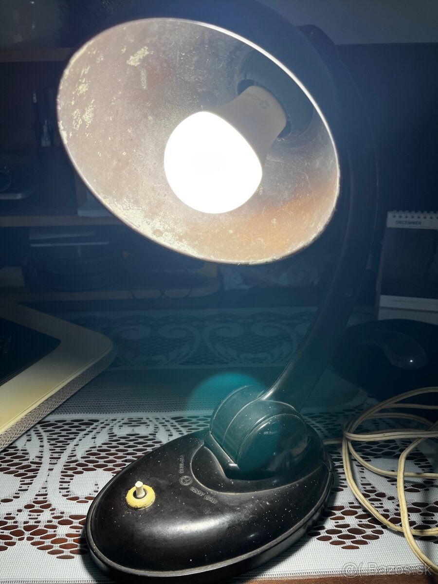 Stolná bakelitová lampa – typ 11126, funkcionalizmus / Wells - 8