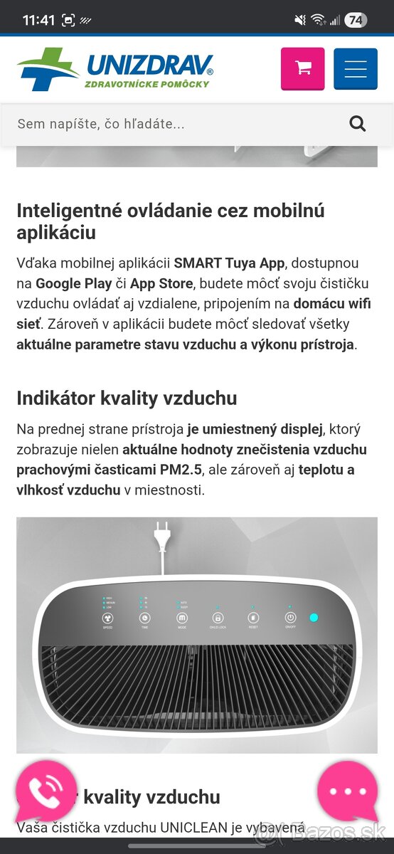 Čistička vzduchu s uv lampou a wifi - 8
