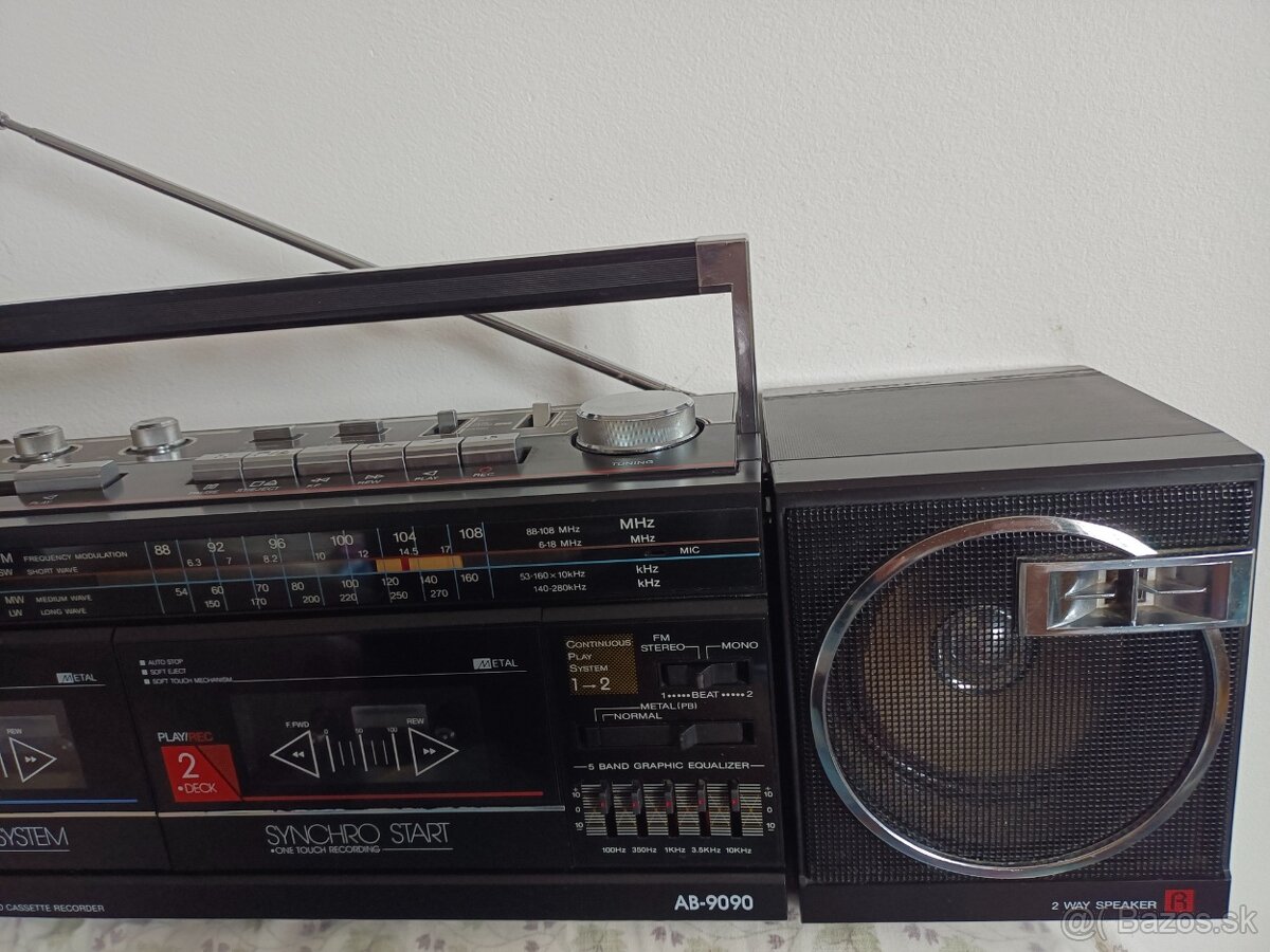 ABA 9090 radiomagnetofon retro 2 kazeťák Korea - 8