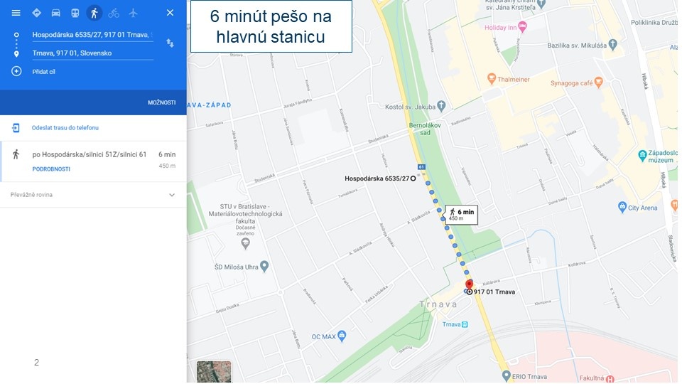 Prenájom 2-izbového bytu v centre Trnavy – Hospodárska 27 - 8