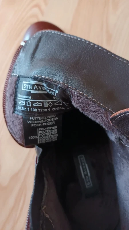 Hnedé nové členkové kožené čižmy 5th Avenue, v.40 - 8