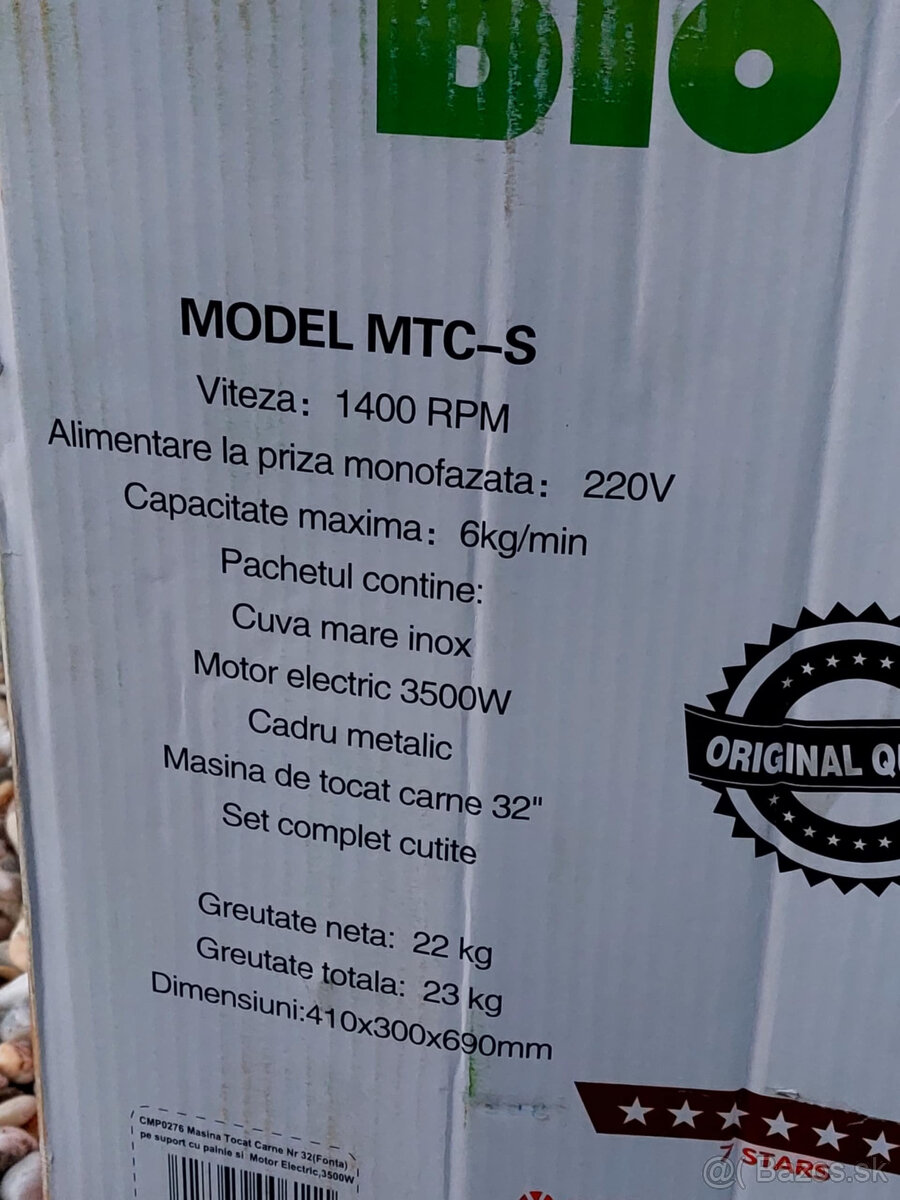 Elektrický mlýnček 32 Liatinovy na mäso stojanom - 8