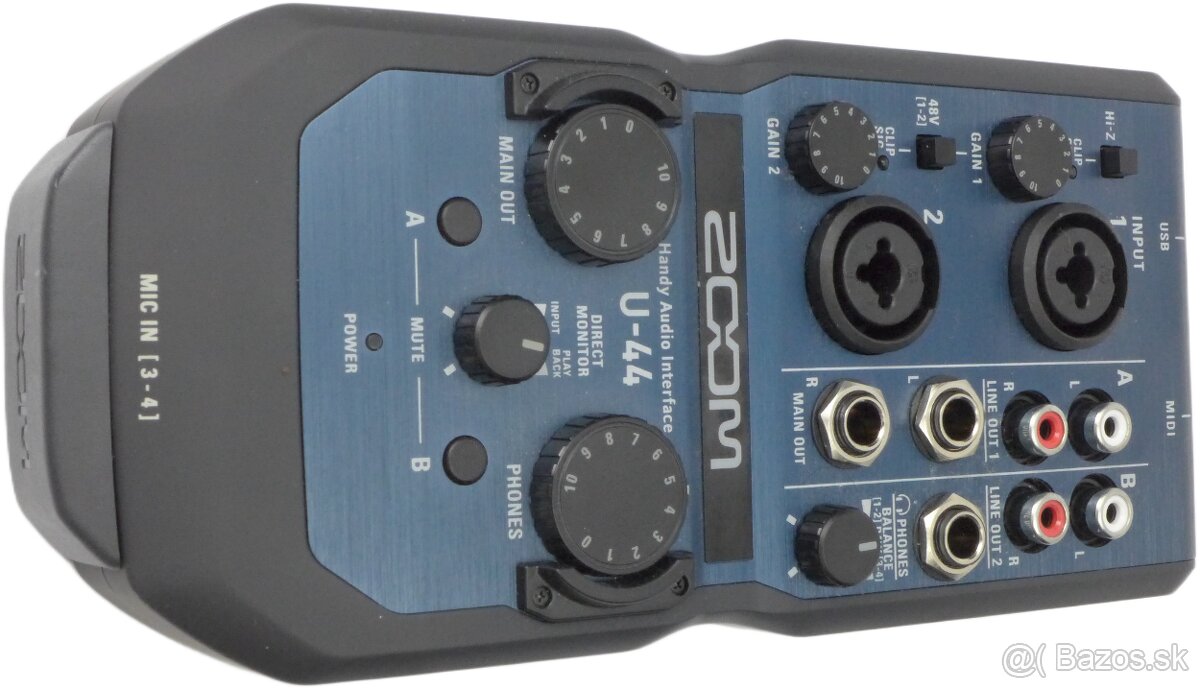 ZOOM U-44 – kompaktný 4-in/4-out USB audio interface + MIDI - 8