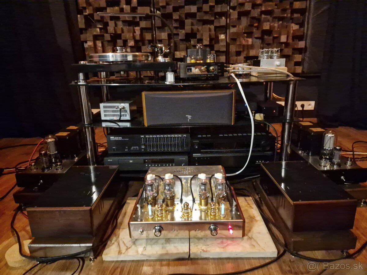 Elektrónkový zosilnovač 2x40W s 6bg6 - 8