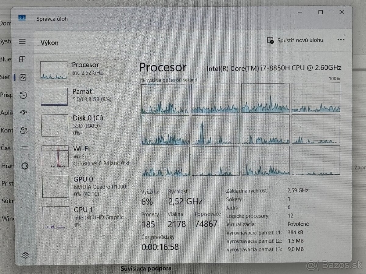 Dell 7530/i7 8850H/64GB RAM/4GB nVidia/512GB SSD - 8