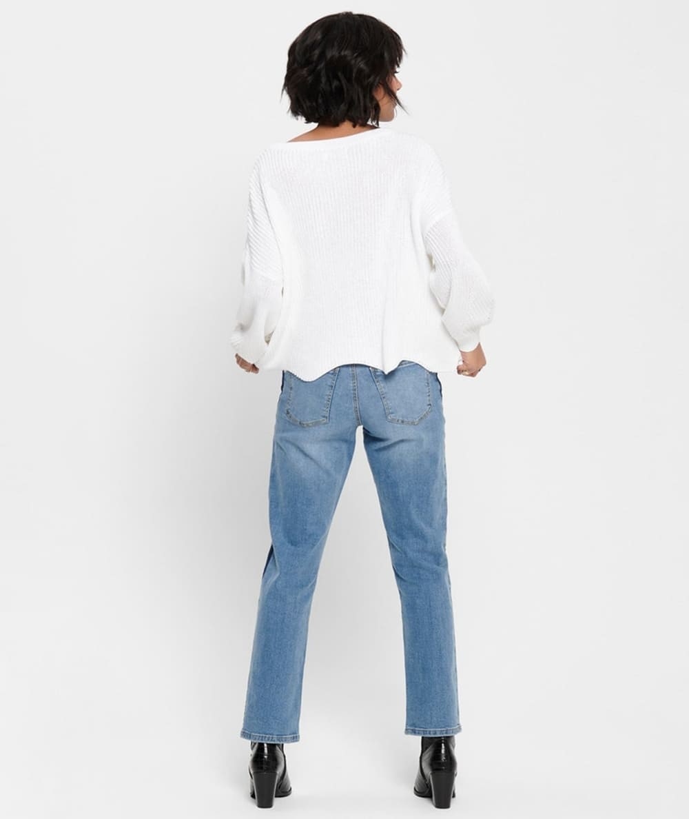 Sveter ONLY oversized strih - biely ===NOVÉ=== - 8