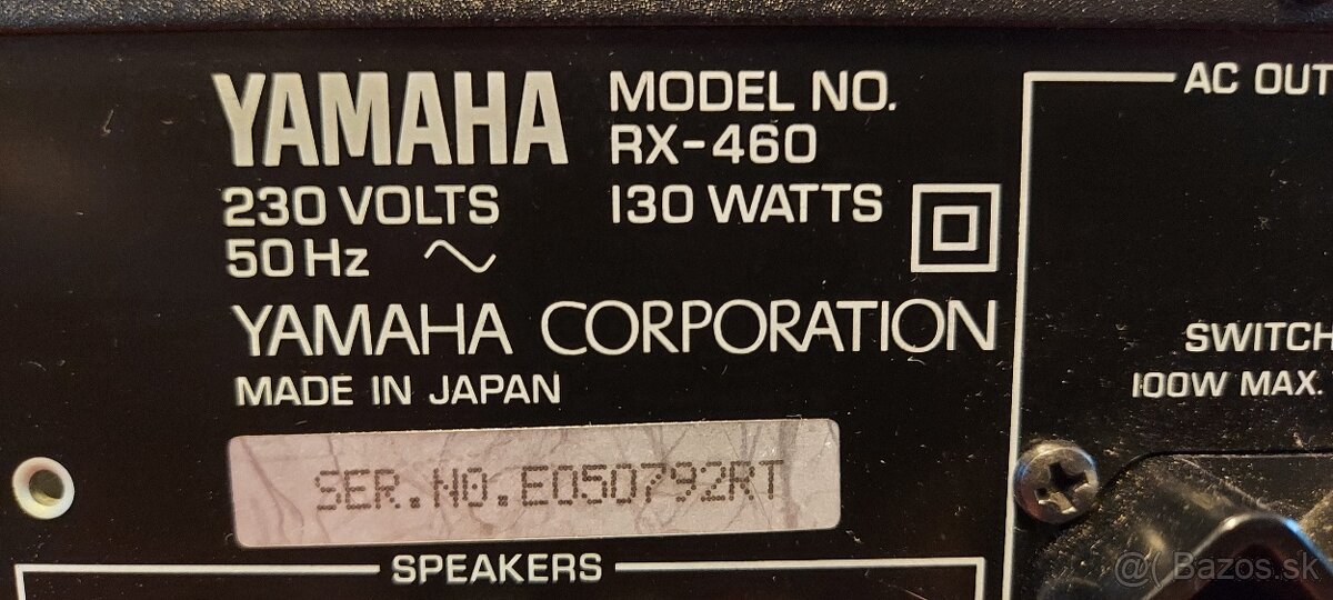 Predám receivery Yamaha - 8