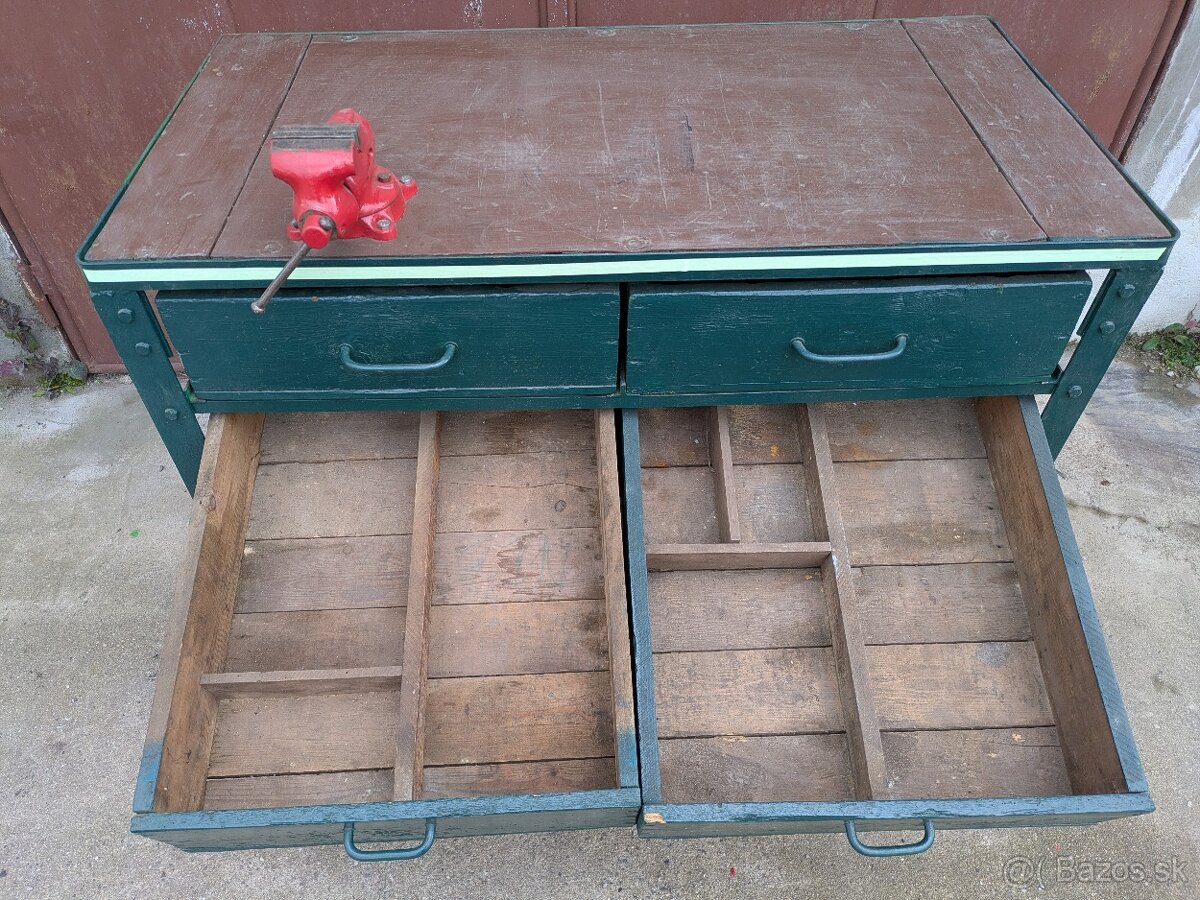 Pracovný dielenský stôl so zverákom York - 8