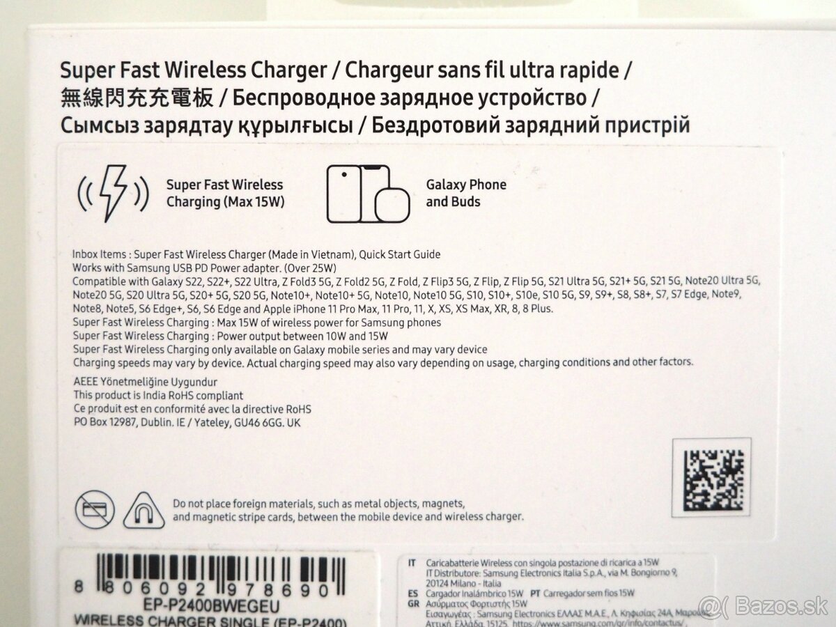 Samsung Fast Wireless Charger + Nabíjačka - 8