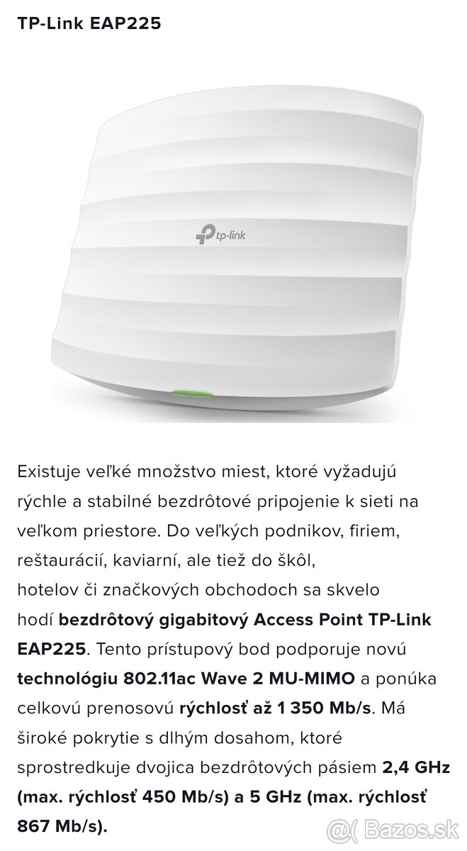 Nový Wi-Fi router TP-Link EAP225 (AC1350) - 8