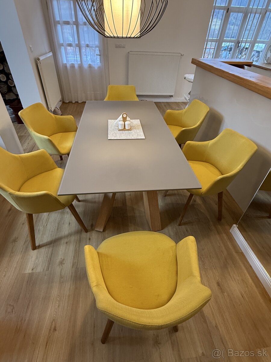 Stoličky masív dub 6ks - 8