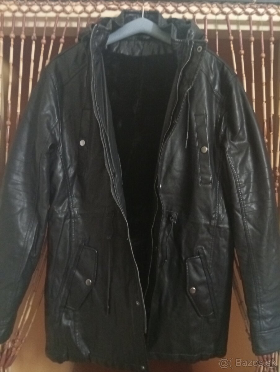 Krásna pánska kož.bunda s kožušinou..- ZIMNÁ - 8