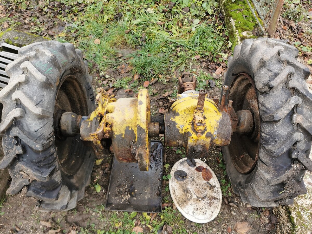 Náprava zadná s brzdou, uhlová prevodovka, malotraktor - 8