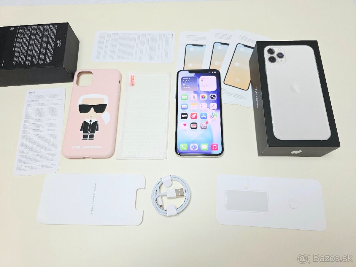 Apple Iphone 11 PRO MAX SILVER v topstave ,BATERKA 100% - 8