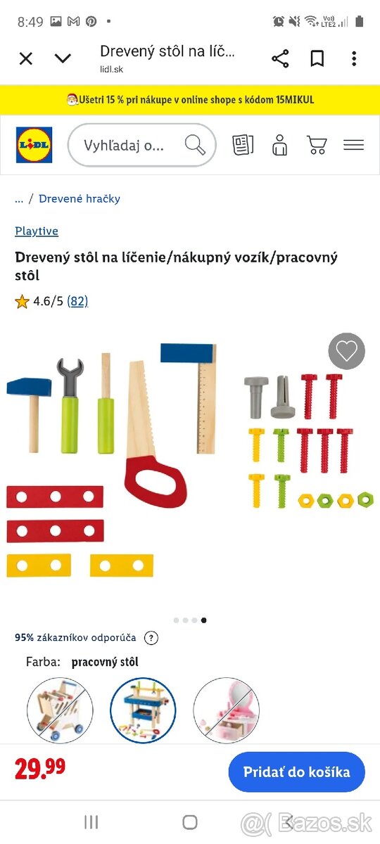 Drevený pracovný stôl LUPILU - 8