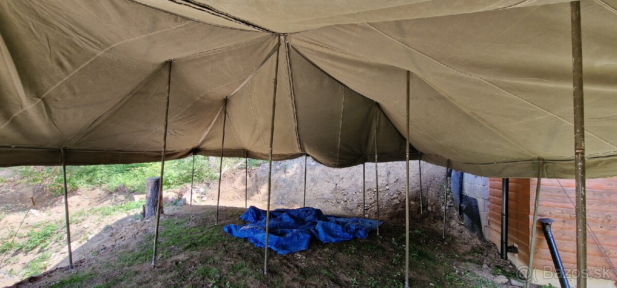 2ks vojensky opravarensky stan 8x6m, aj s vleckou.. - 8