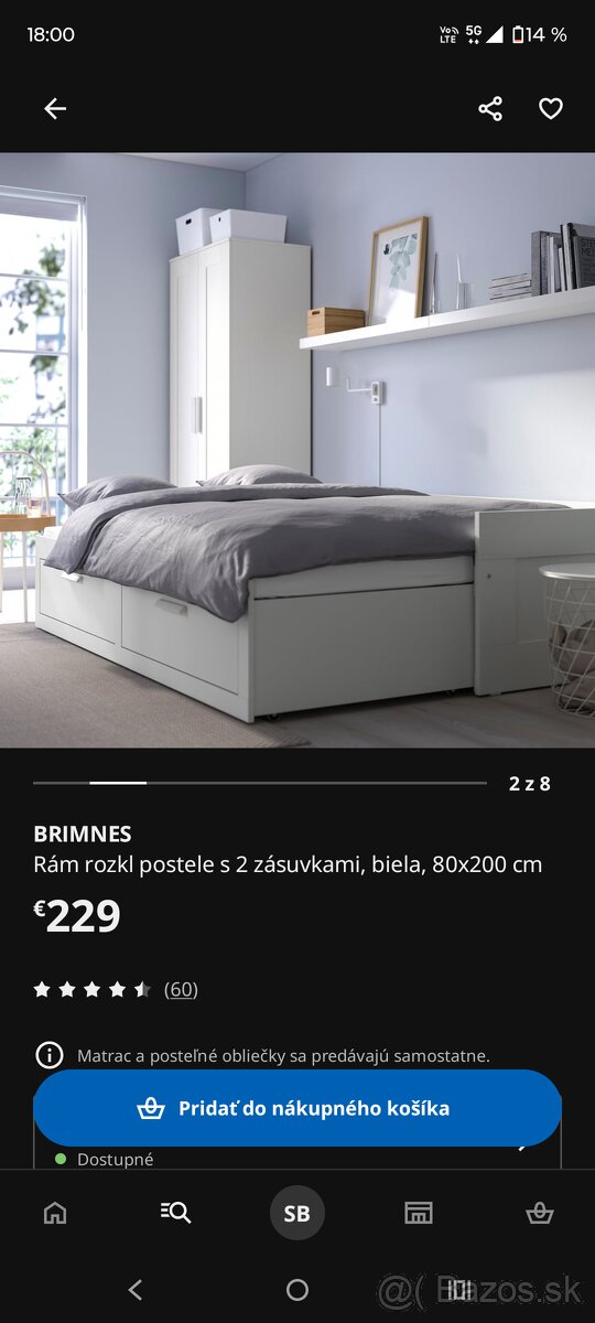 Rozkladacia posteľ BRIMNES IKEA - 8
