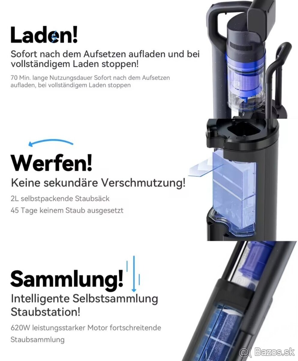 Super Prúdový Tyčový Vysávač ROIDMI X200 JET so Základňou - 8